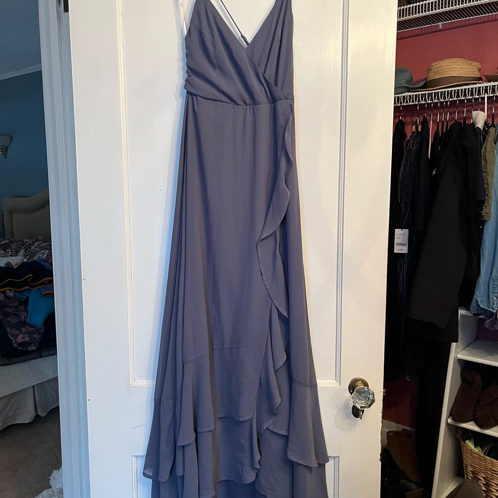 Lulu's slate gray High Low Dress